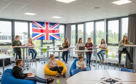 Studenti na školním zájezdu v Anglii