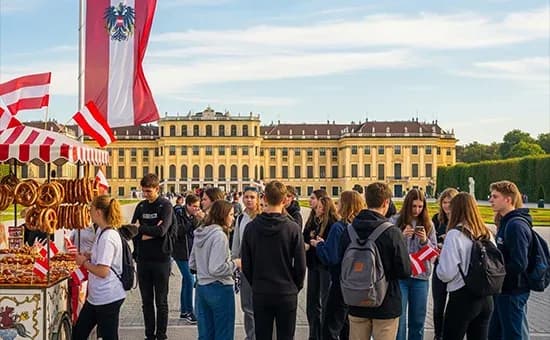 Studenti na školním zájezdu ve Vídni