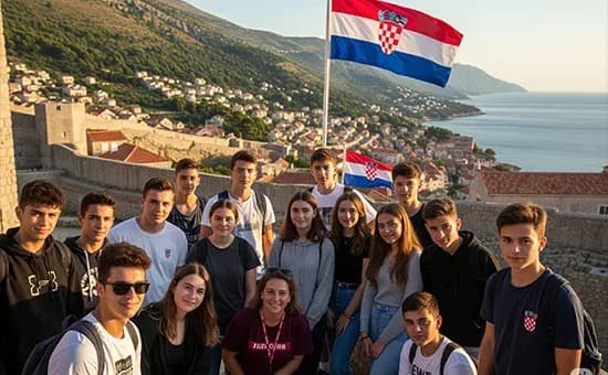 Studenti na školním zájezdu v Chorvatsku
