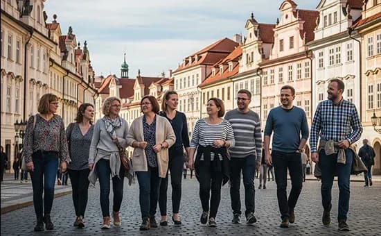 Studenti na školním zájezdu ve Valticích