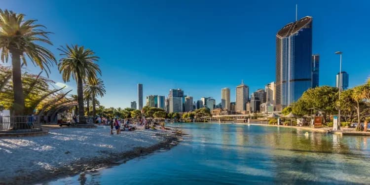 Brisbane, Pláž Streets Beach v South Bank Parkland