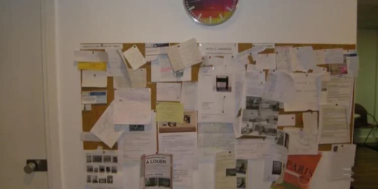 France Langue, Paříž - nástěnka ve škole