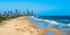 Pláž Gold Coast u Brisbane