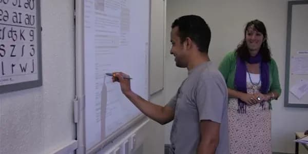 Wimbledon School of English, student ve třídě