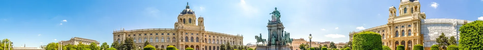 Panorama náměstí Marie Terezie, Vídeň, Rakousko,